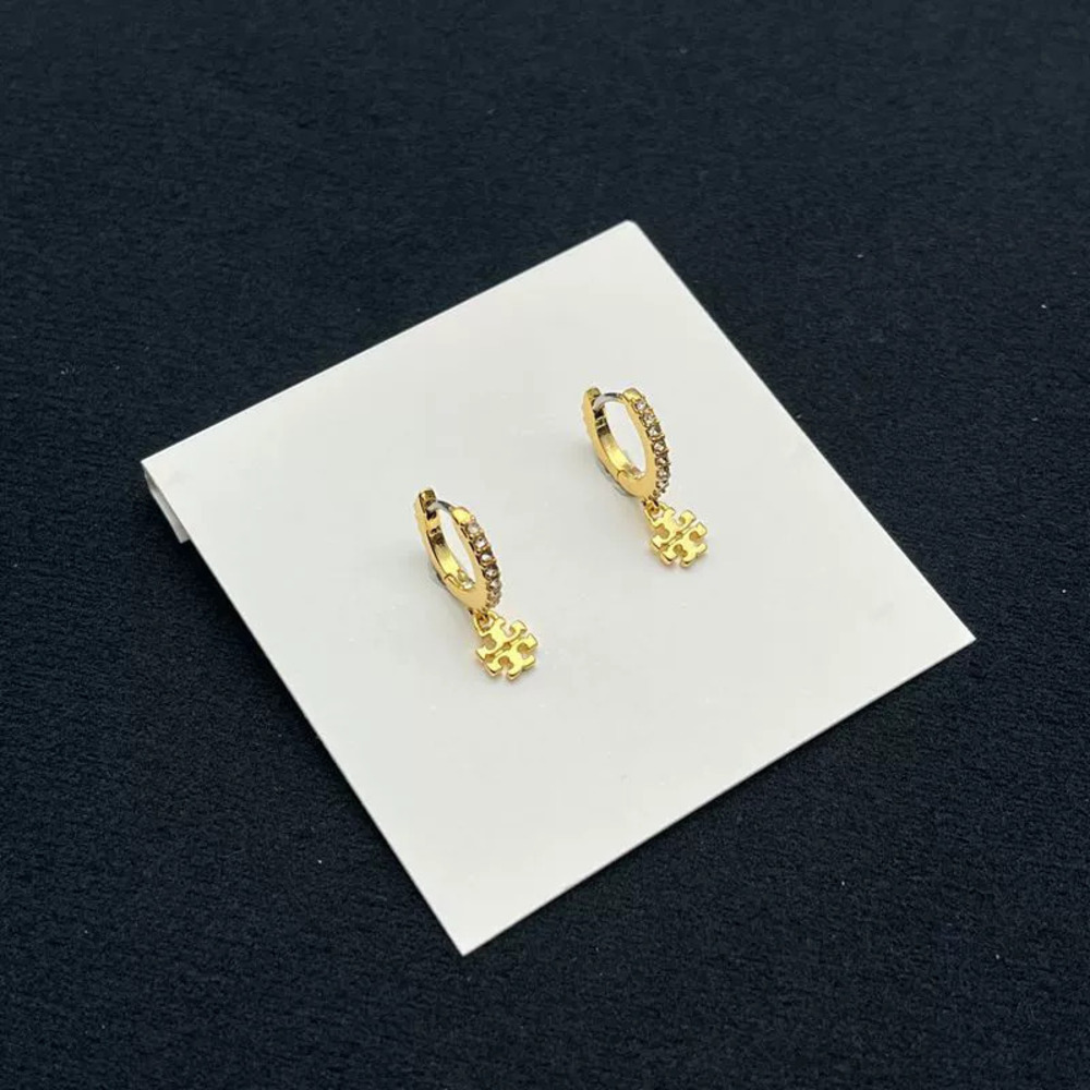 Tory Burch Small Rhinestone Earrings - Picture 2 of 6